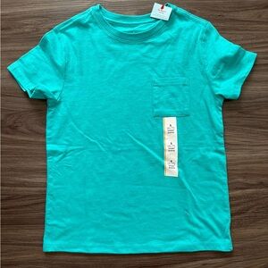 Cat & Jack Teal Short Sleeve Pocket Tee size S 6/7-NWT